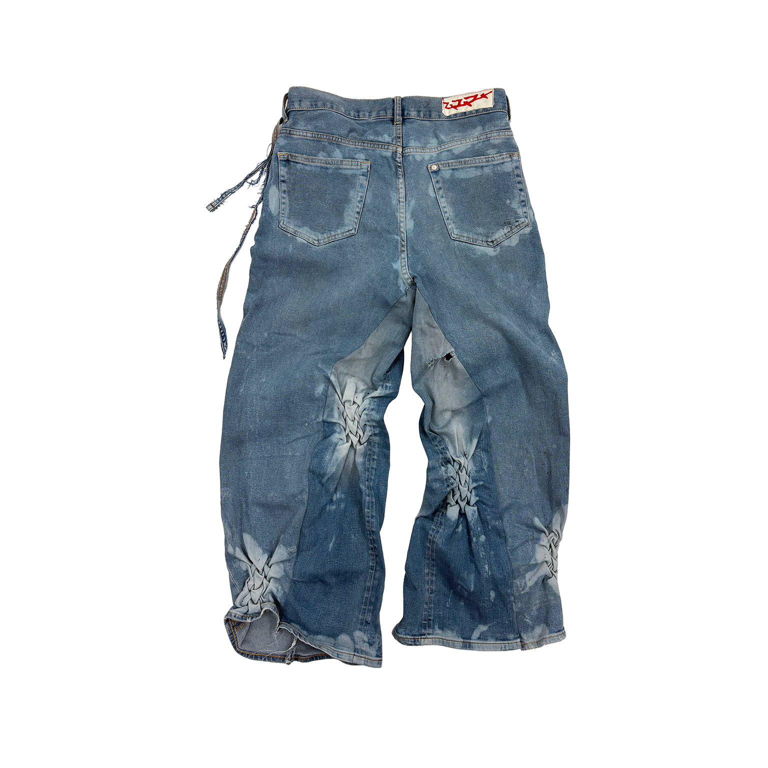 BACK SMOCKED DENIM