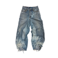 FRONT SMOCKED DENIM