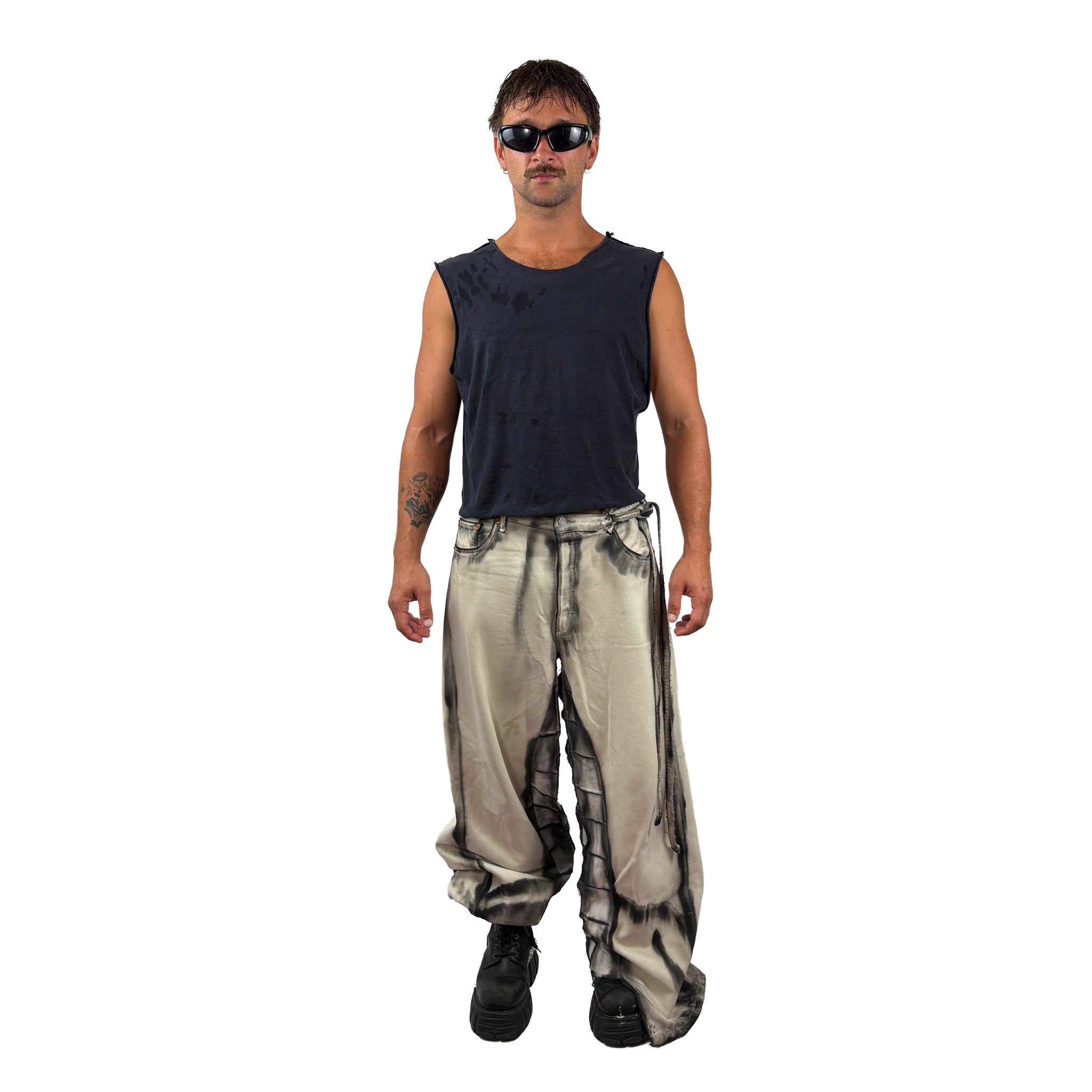 SPLITED MOLDY DENIM