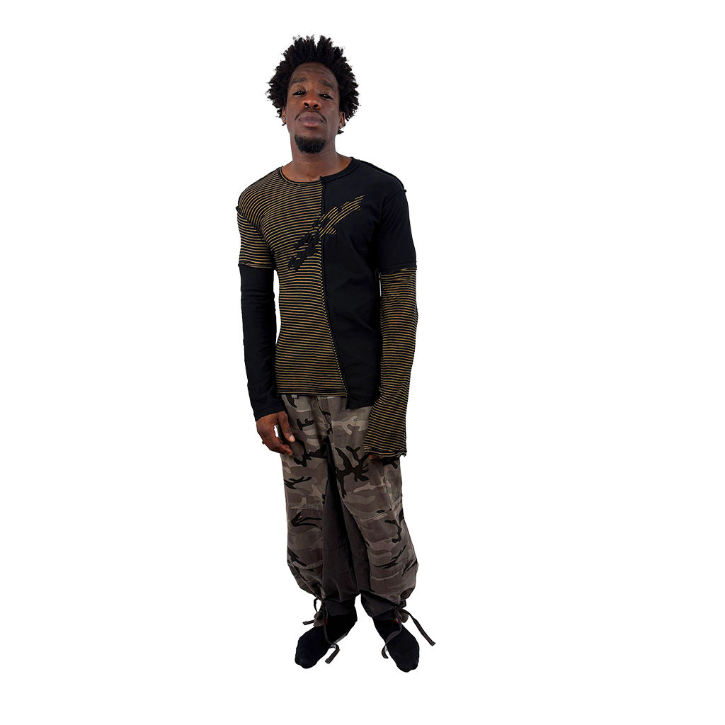 STRIPED PATCHED LONGSLEEVED