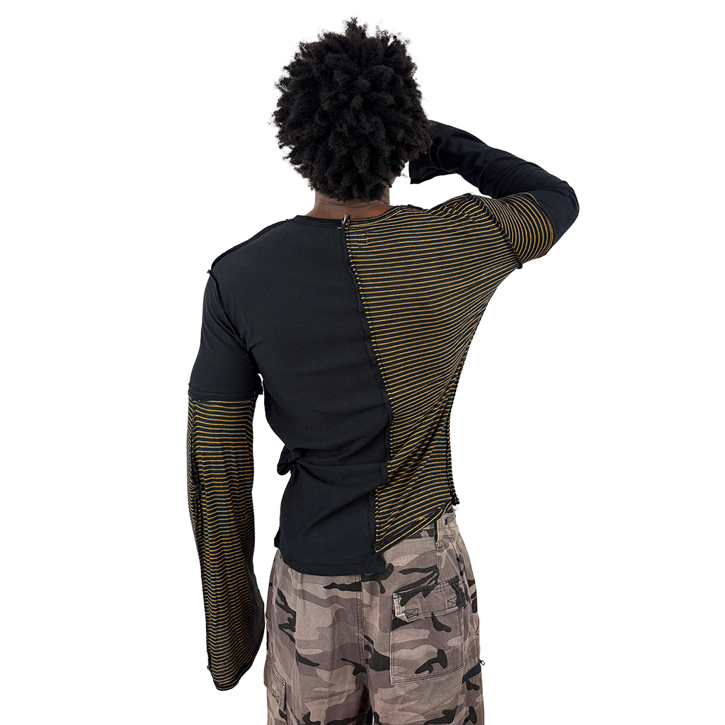 STRIPED PATCHED LONGSLEEVED