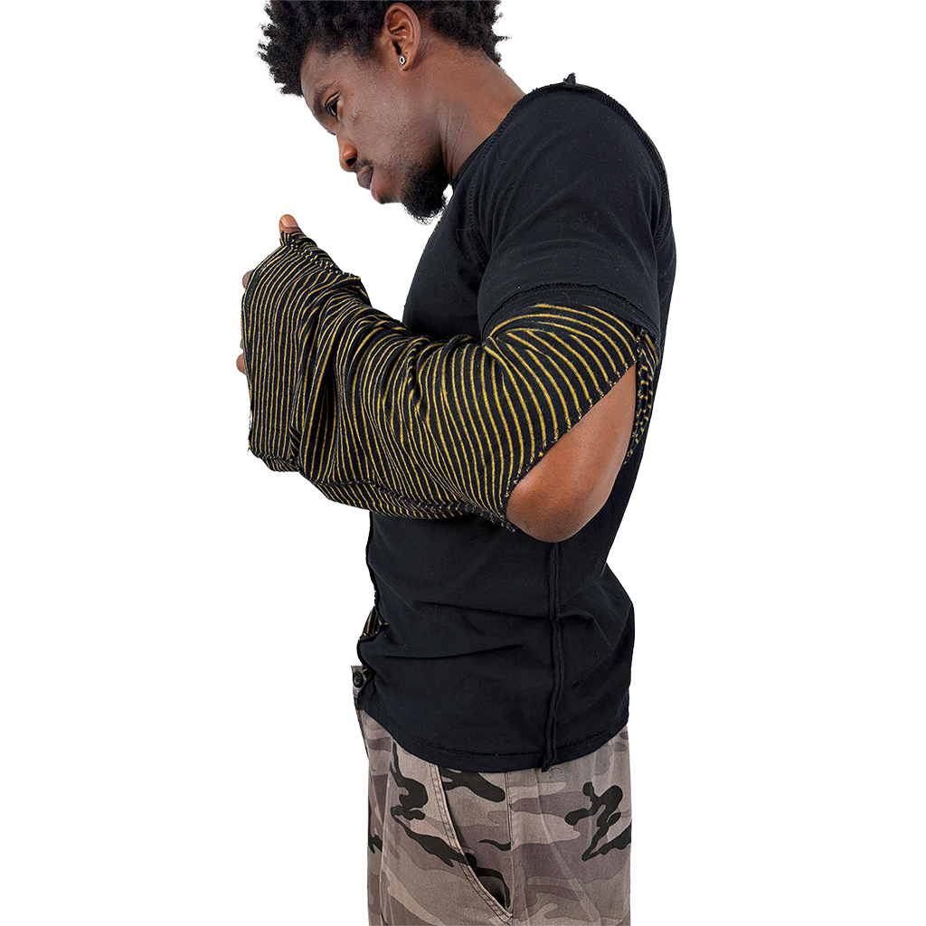 STRIPED PATCHED LONGSLEEVED