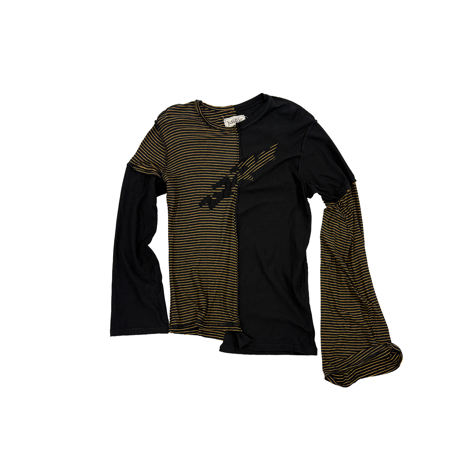 STRIPED PATCHED LONGSLEEVED