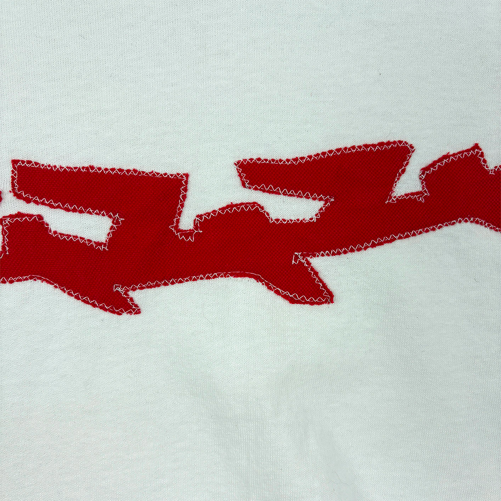 SEWN RED LOGO TEE