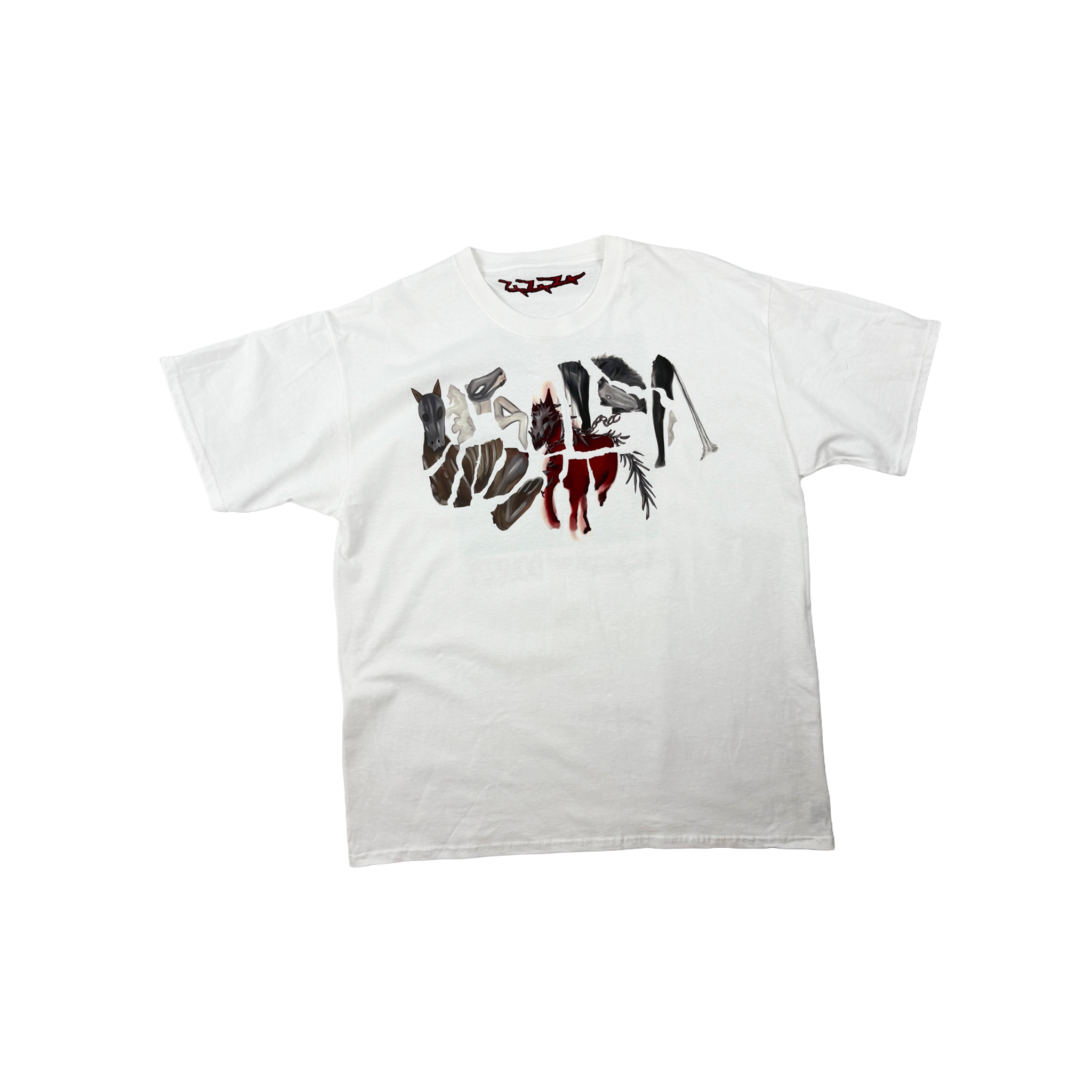 SHREDDED LITTLE HORSES TEE